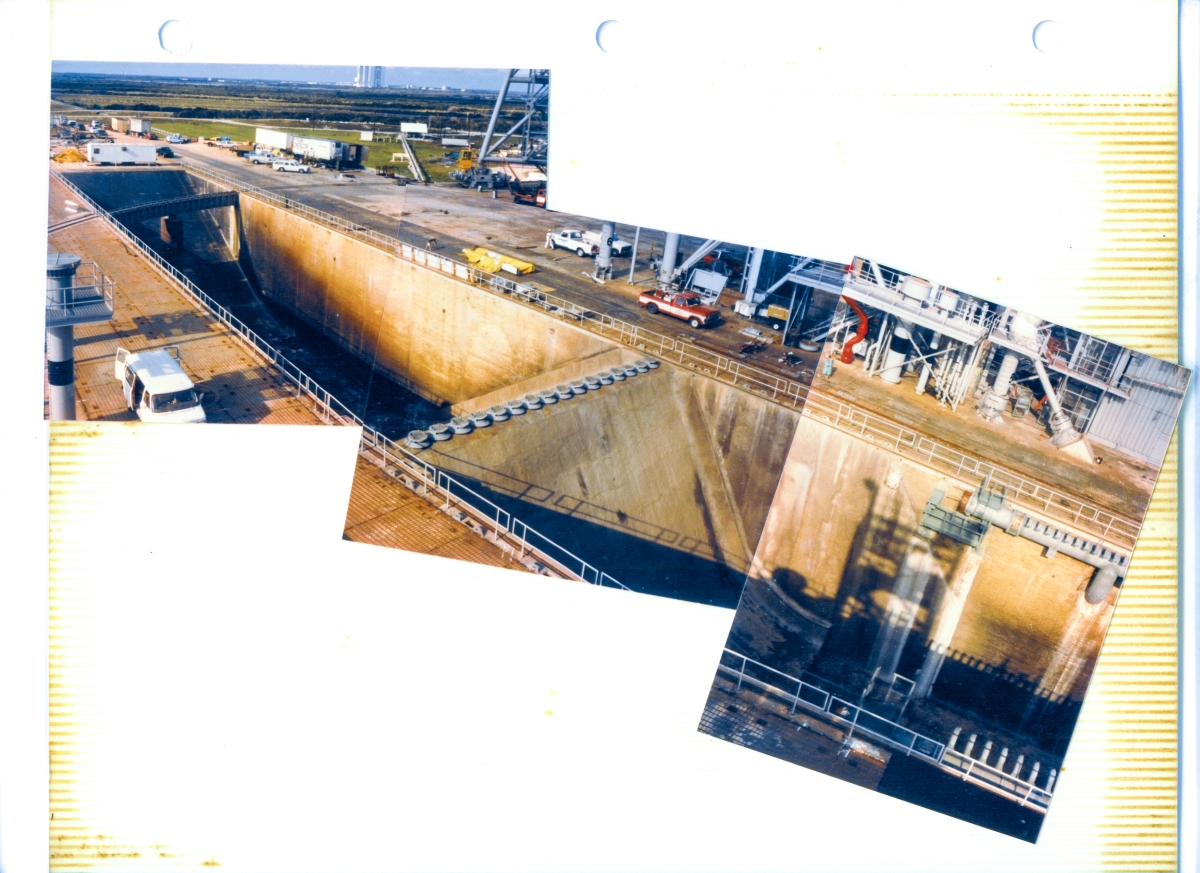 The Flame Trench at Space Shuttle Launch Complex 39-B, Kennedy Space Center, Florida.